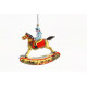 Decorative Hanging Rocking Horse Tin Toy