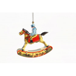 Decorative Hanging Rocking Horse Tin Toy