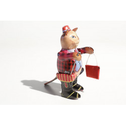 Puss In Boots Mechanical Clockwork Retro Tin Toy Replica