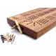 Continuous 4 Track Hardwood British Cribbage Board - 30cm (12")
