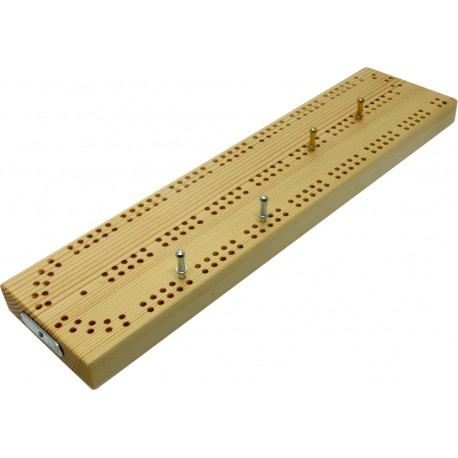 Continuous 2 Track Wooden British Cribbage Board - 30cm (12")