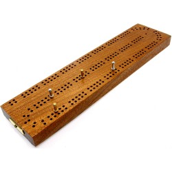 Continuous 2 Track Hardwood British Cribbage Board - 30cm (12")