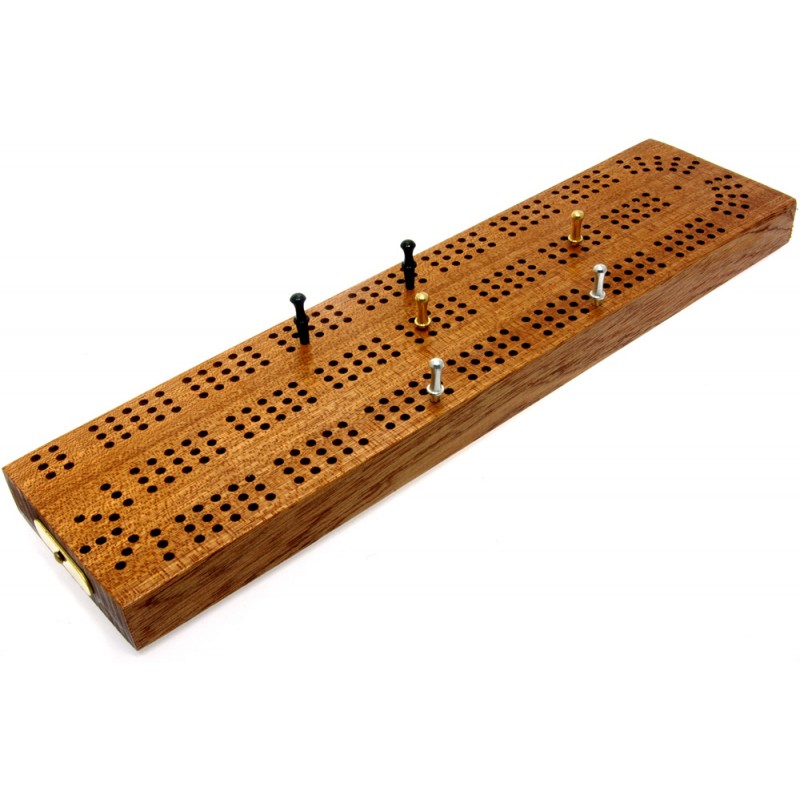 Continuous 3 Track Hardwood British Cribbage Board 30cm (12") brimtoy