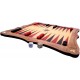 40cm (15") Wooden Backgammon Board With Wooden Stones, Dice & Doubling Dice