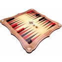 40cm (15") Wooden Backgammon Board With Wooden Stones, Dice & Doubling Dice