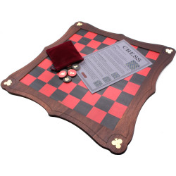 Wooden Chess / Draughts Board - 40 X 40cm