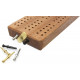 3 track hardwood British cribbage board - 30cm (12")