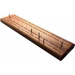 Competition size British wooden cribbage board