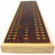 Low vision, tactile wooden cribbage board