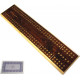 Low vision, tactile wooden cribbage board