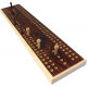 Low vision, tactile wooden cribbage board